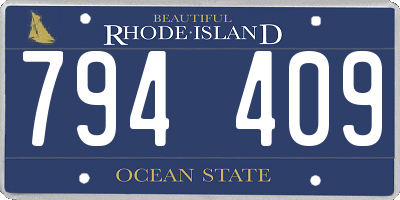 RI license plate 794409
