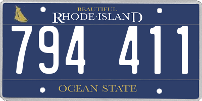 RI license plate 794411