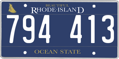 RI license plate 794413