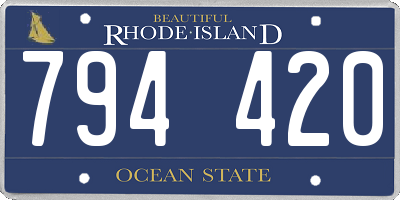 RI license plate 794420