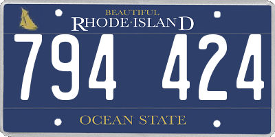 RI license plate 794424