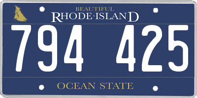 RI license plate 794425