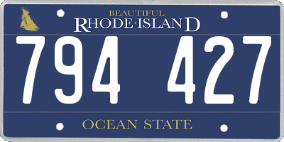 RI license plate 794427