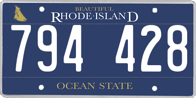 RI license plate 794428