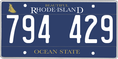 RI license plate 794429
