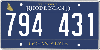 RI license plate 794431