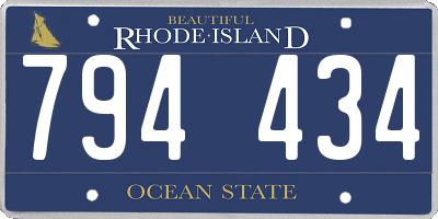 RI license plate 794434