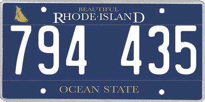 RI license plate 794435
