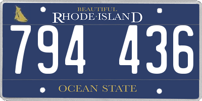 RI license plate 794436