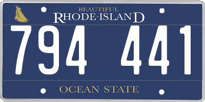 RI license plate 794441