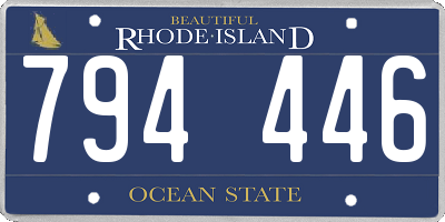 RI license plate 794446