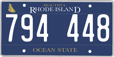 RI license plate 794448