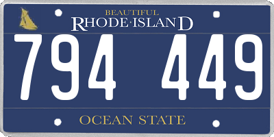 RI license plate 794449