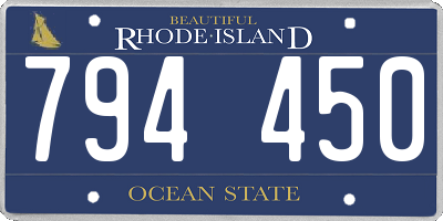 RI license plate 794450
