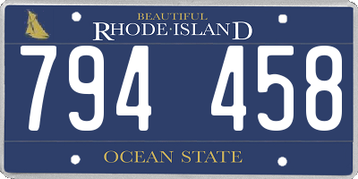 RI license plate 794458