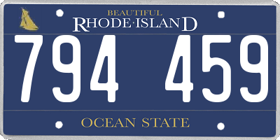 RI license plate 794459