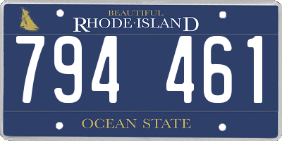 RI license plate 794461