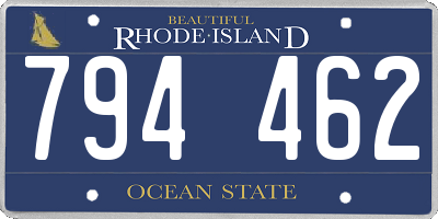 RI license plate 794462