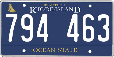 RI license plate 794463