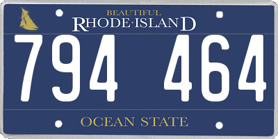 RI license plate 794464