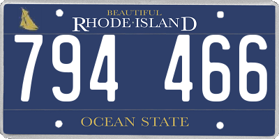 RI license plate 794466