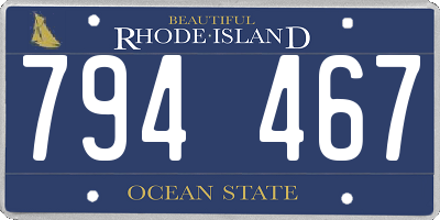 RI license plate 794467