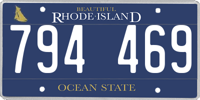 RI license plate 794469