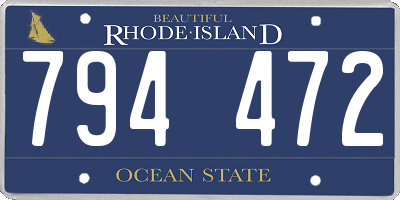 RI license plate 794472