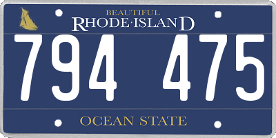 RI license plate 794475