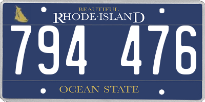 RI license plate 794476