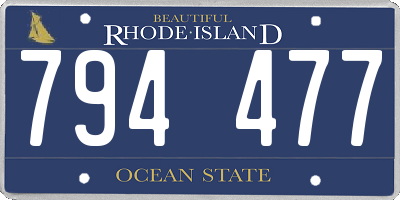 RI license plate 794477