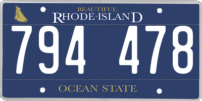 RI license plate 794478