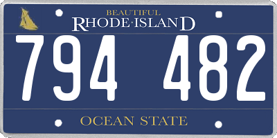 RI license plate 794482