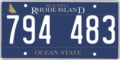 RI license plate 794483