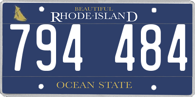 RI license plate 794484