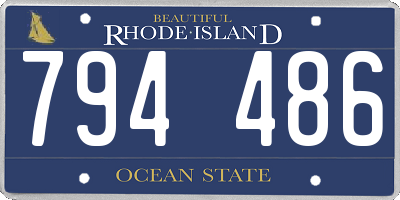 RI license plate 794486