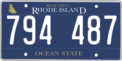 RI license plate 794487