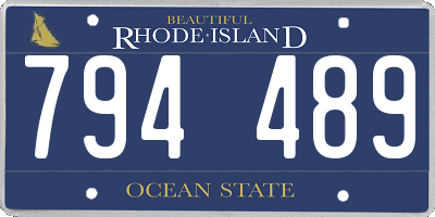 RI license plate 794489