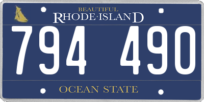 RI license plate 794490