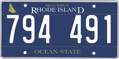 RI license plate 794491