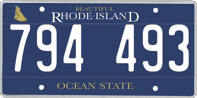 RI license plate 794493