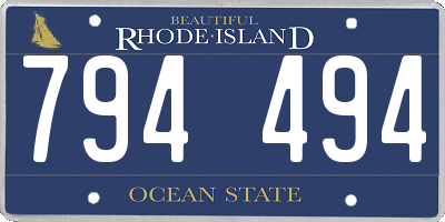 RI license plate 794494