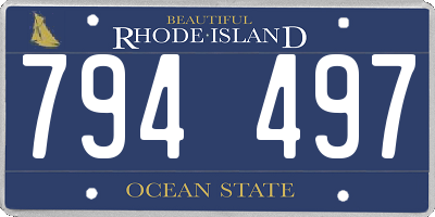 RI license plate 794497