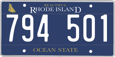 RI license plate 794501