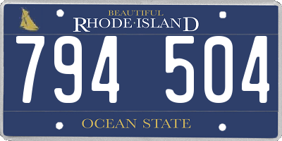 RI license plate 794504