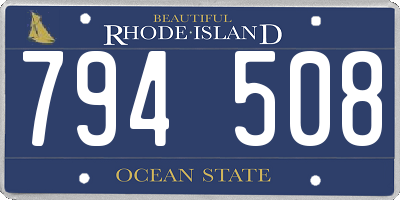 RI license plate 794508