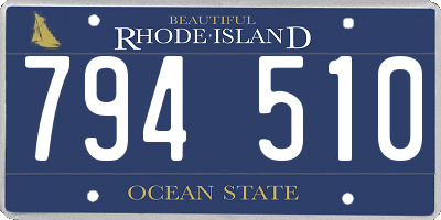 RI license plate 794510