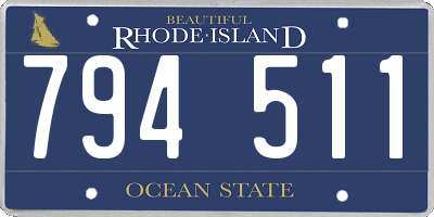 RI license plate 794511