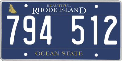 RI license plate 794512