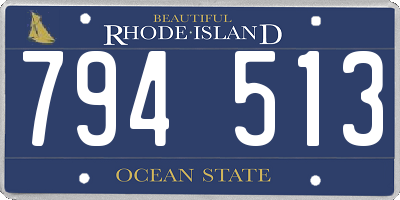 RI license plate 794513